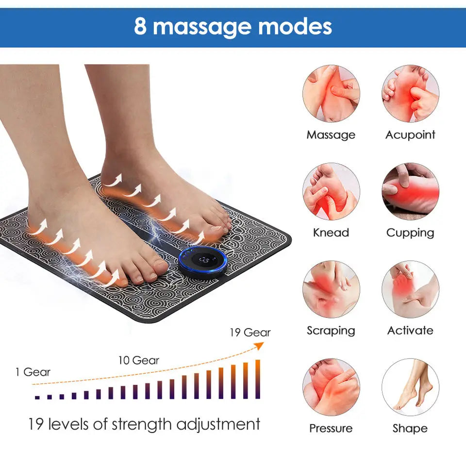 Masajeador EMS De Pies (Alfombrilla Pulsestep)