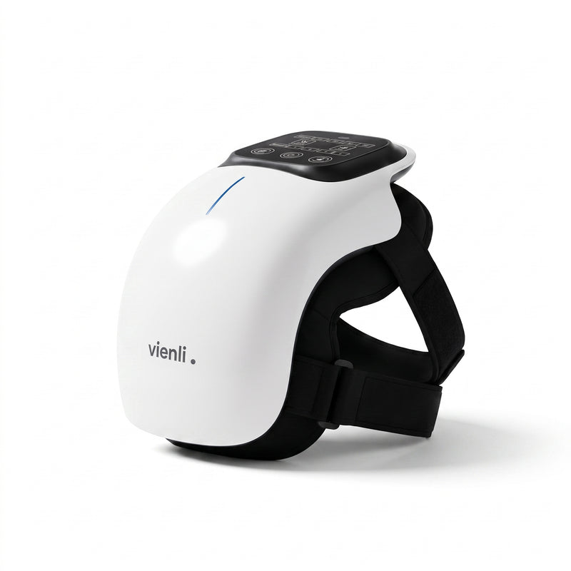 Vienli KneeRelief™ — Masajeador de rodilla con calor, luz roja y vibración